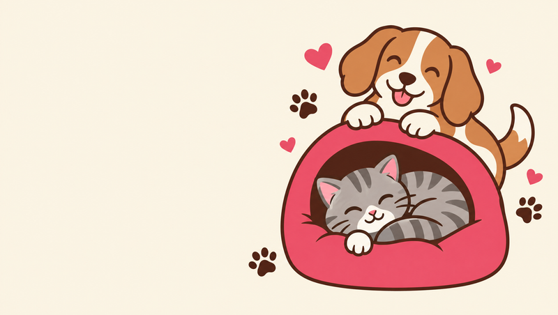 Cat Beds Snoozing illustration