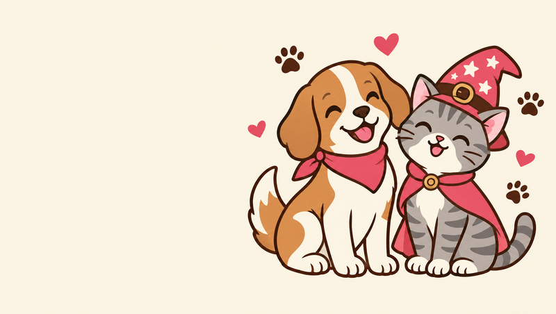 Cat Fancy Dress illustration