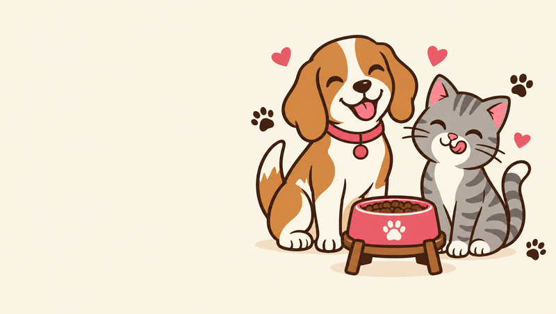 Cat Food Feeding illustration