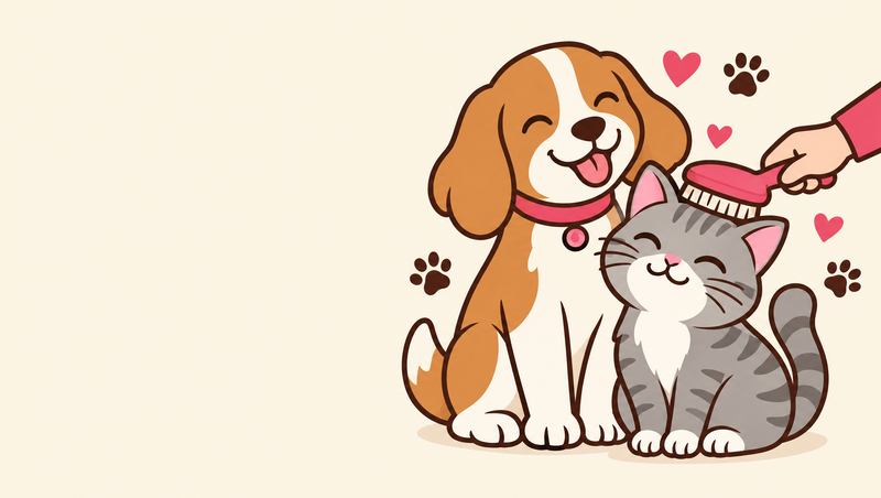 Cat Grooming Care illustration