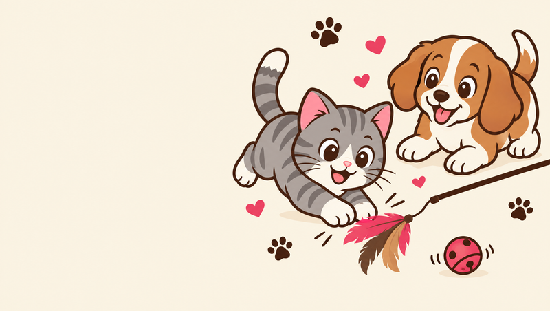 Cat Toys Play illustration