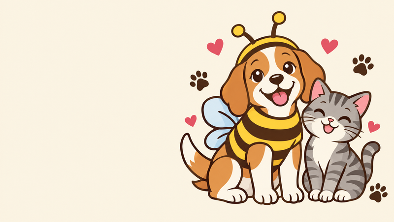 Dog Fancy Dress illustration