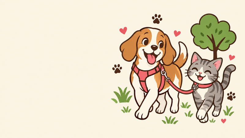 Dog Walkies illustration