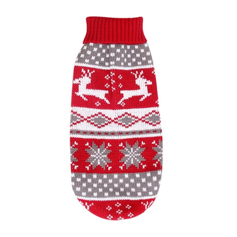 Christmas Reindeer Knitted Dog Jumper