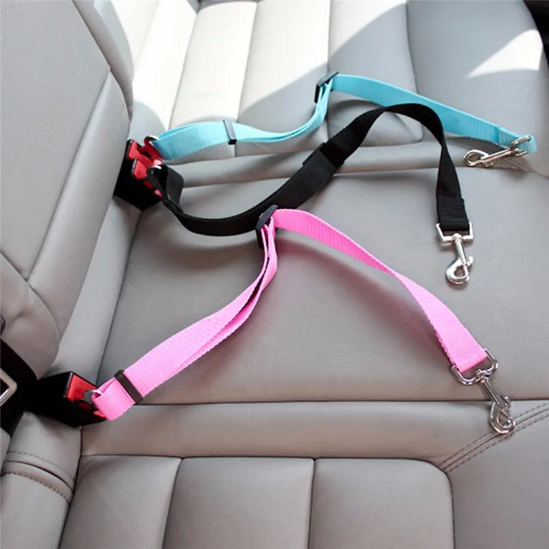 Adjustable nylon dog car seat belt lead with clip – photo 7