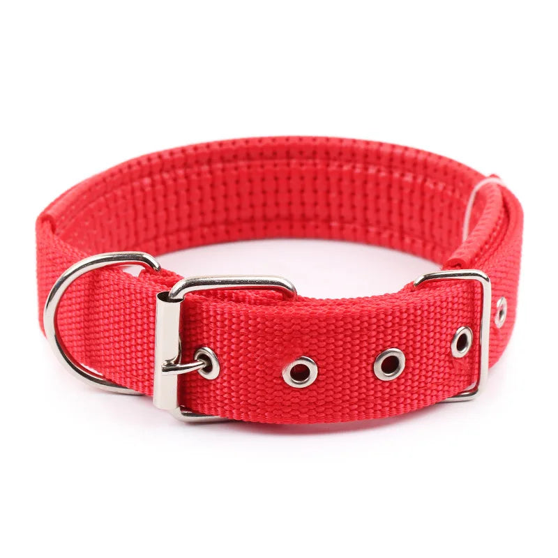 Solid Colour Nylon Collar for Dogs