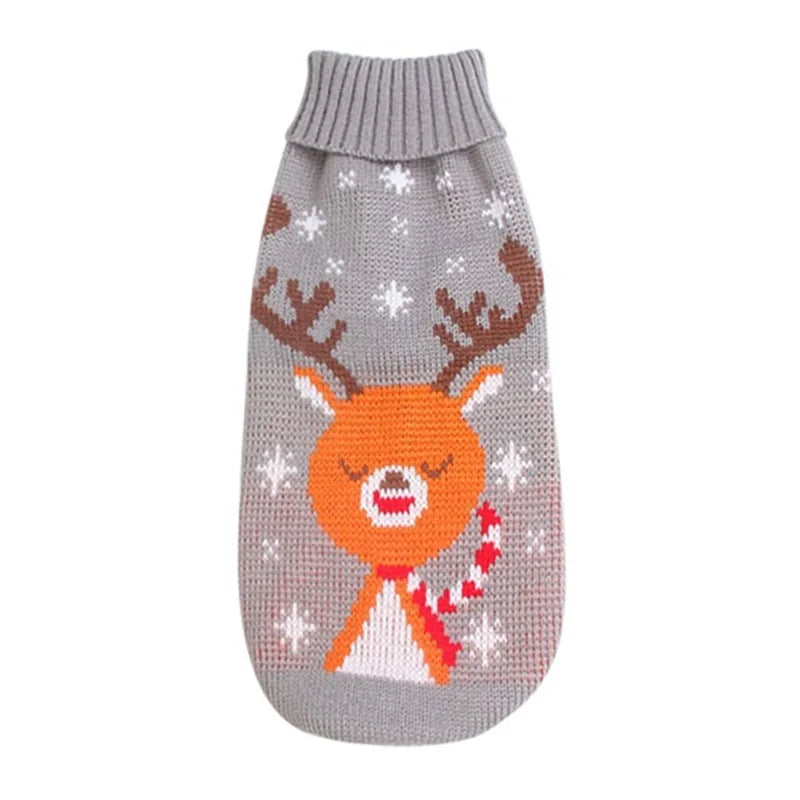 Christmas Reindeer Knitted Dog Jumper