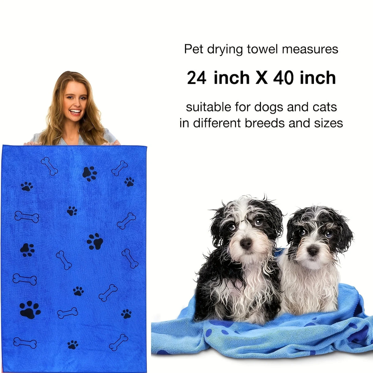 Absorbent microfibre dog towel – photo 9