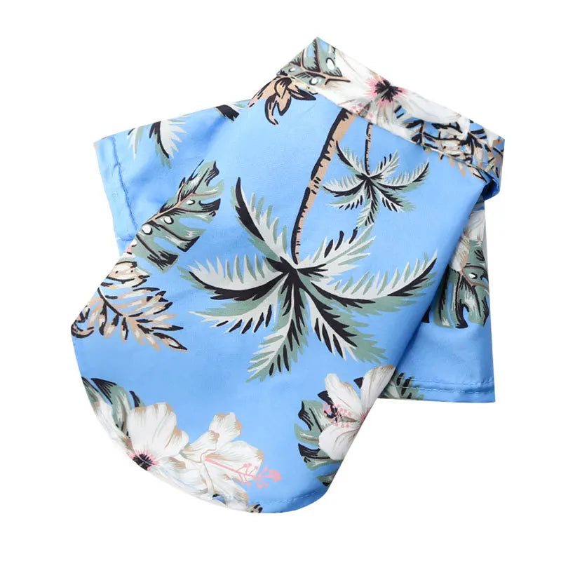 Dog wearing a Hawaiian pineapple-print shirt – photo 8
