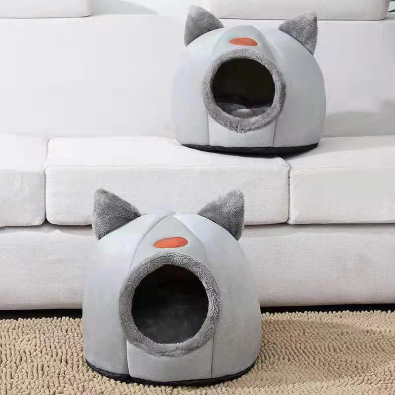 Cosy Cave Bed for Cats & Small Dogs