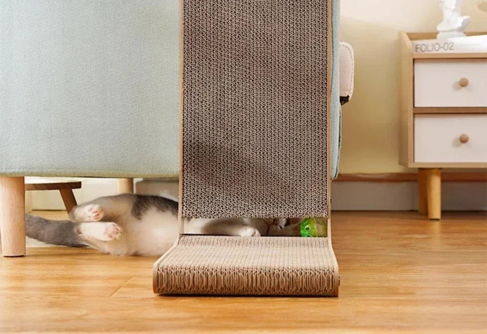 L-Shaped Cardboard Cat Scratcher
