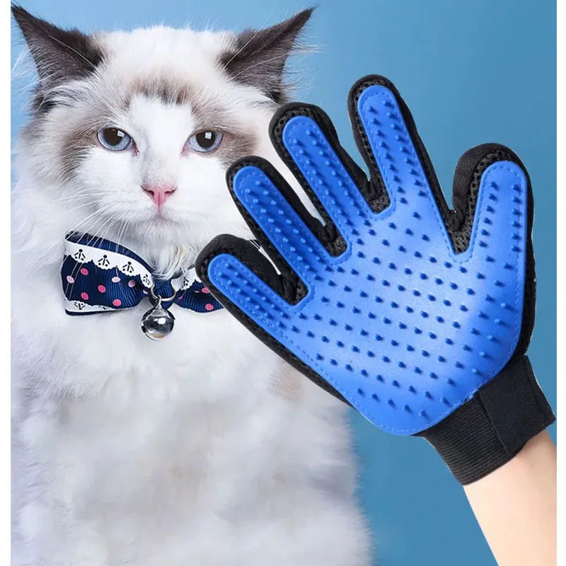 Silicone pet grooming glove for cats and dogs – photo 9
