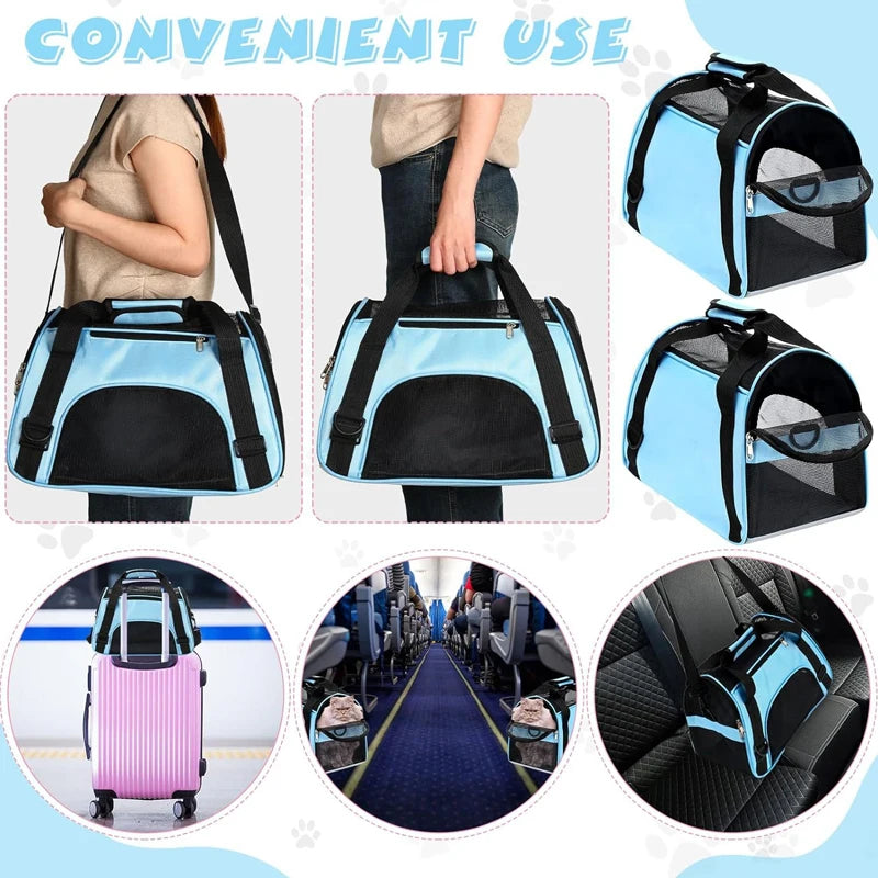 Soft foldable mesh pet carrier bag – photo 3
