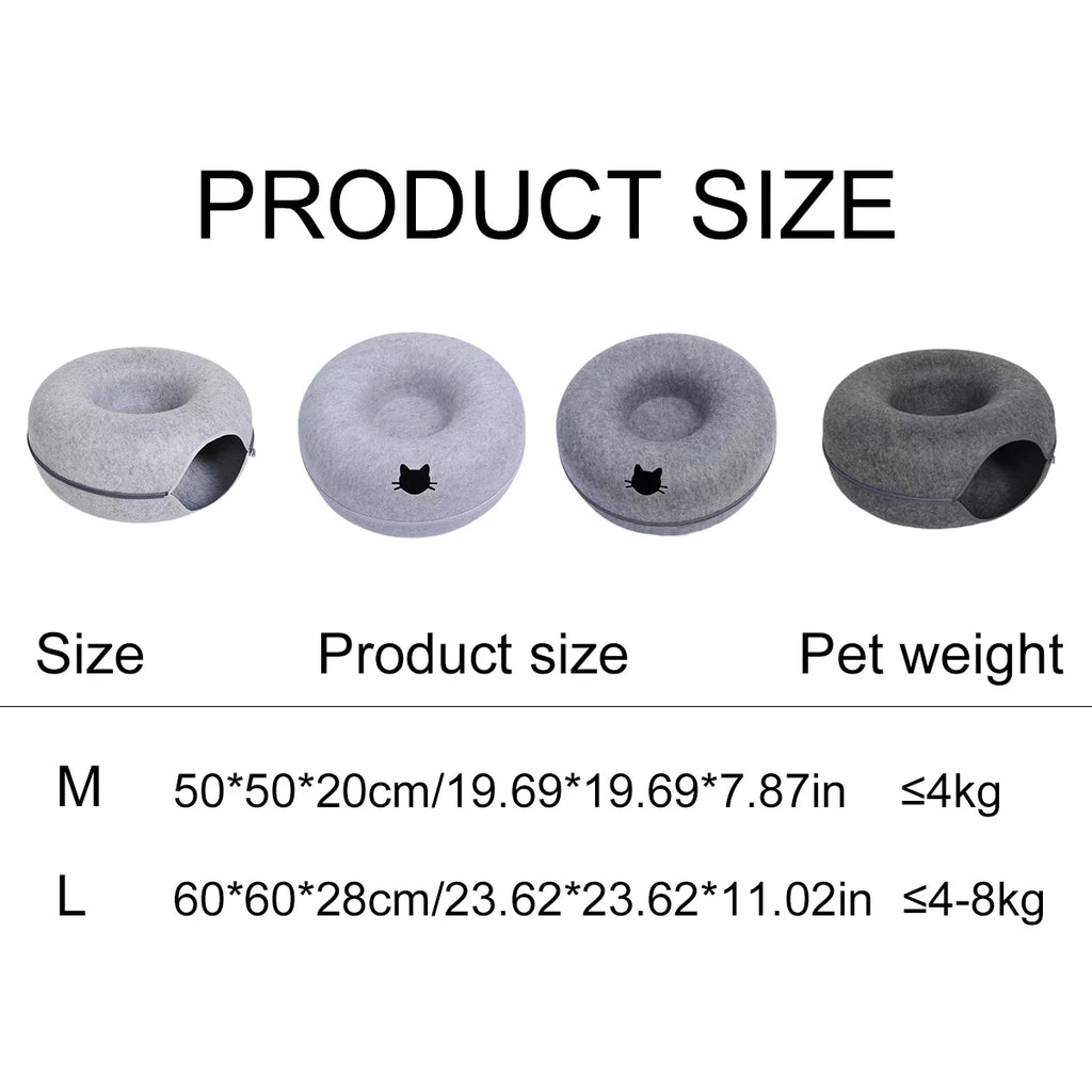 Felt tunnel cat bed - photo 6