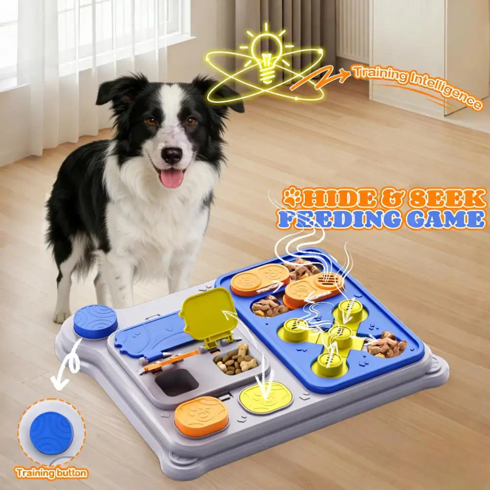 Dog playing with an interactive treat puzzle toy – photo 5