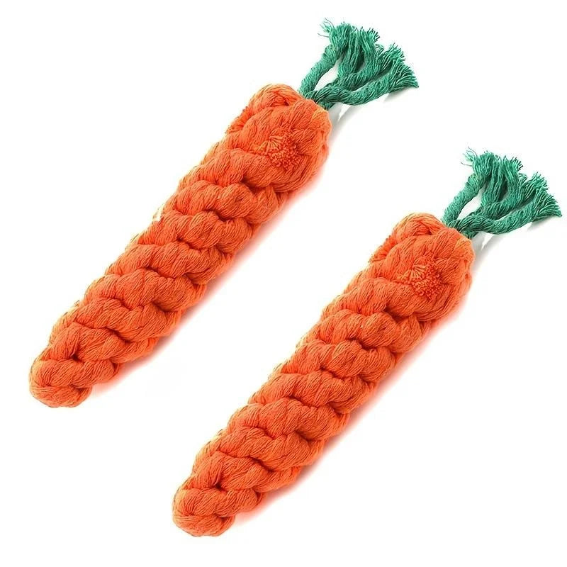 Carrot-shaped cotton rope chew toy – photo 11