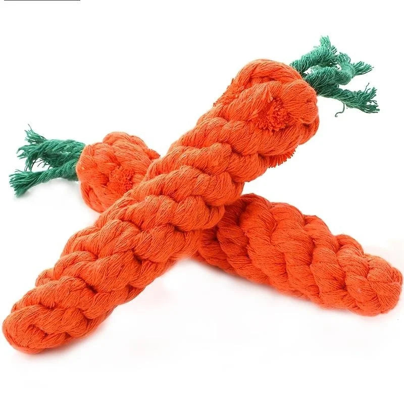 Carrot-shaped cotton rope chew toy – photo 8