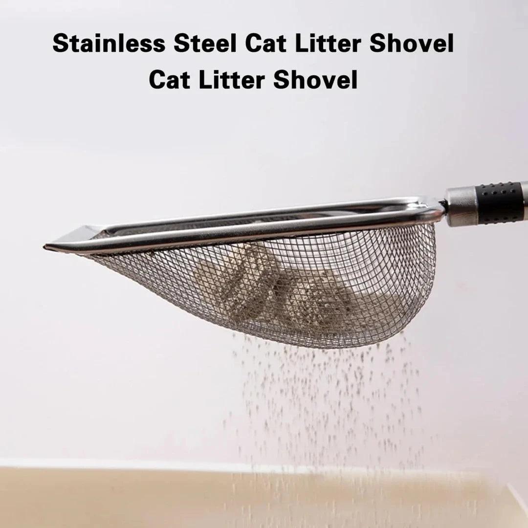 Stainless steel cat litter scoop with ergonomic handle – photo 6