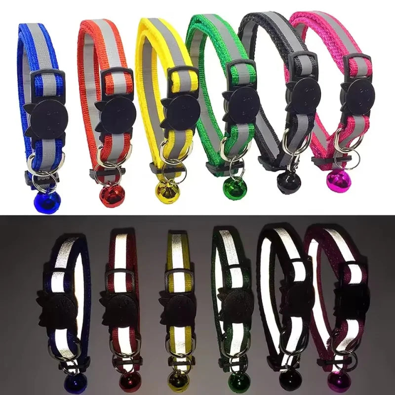 Reflective breakaway cat collar with bell – photo 4
