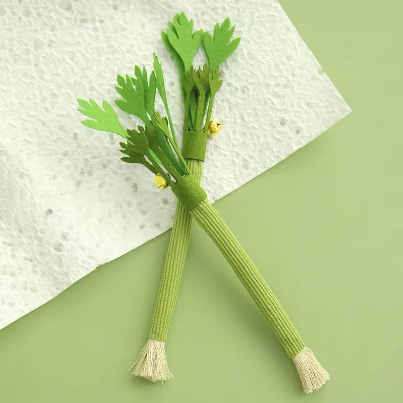 Green felt catnip chew stick cat toy – photo 11