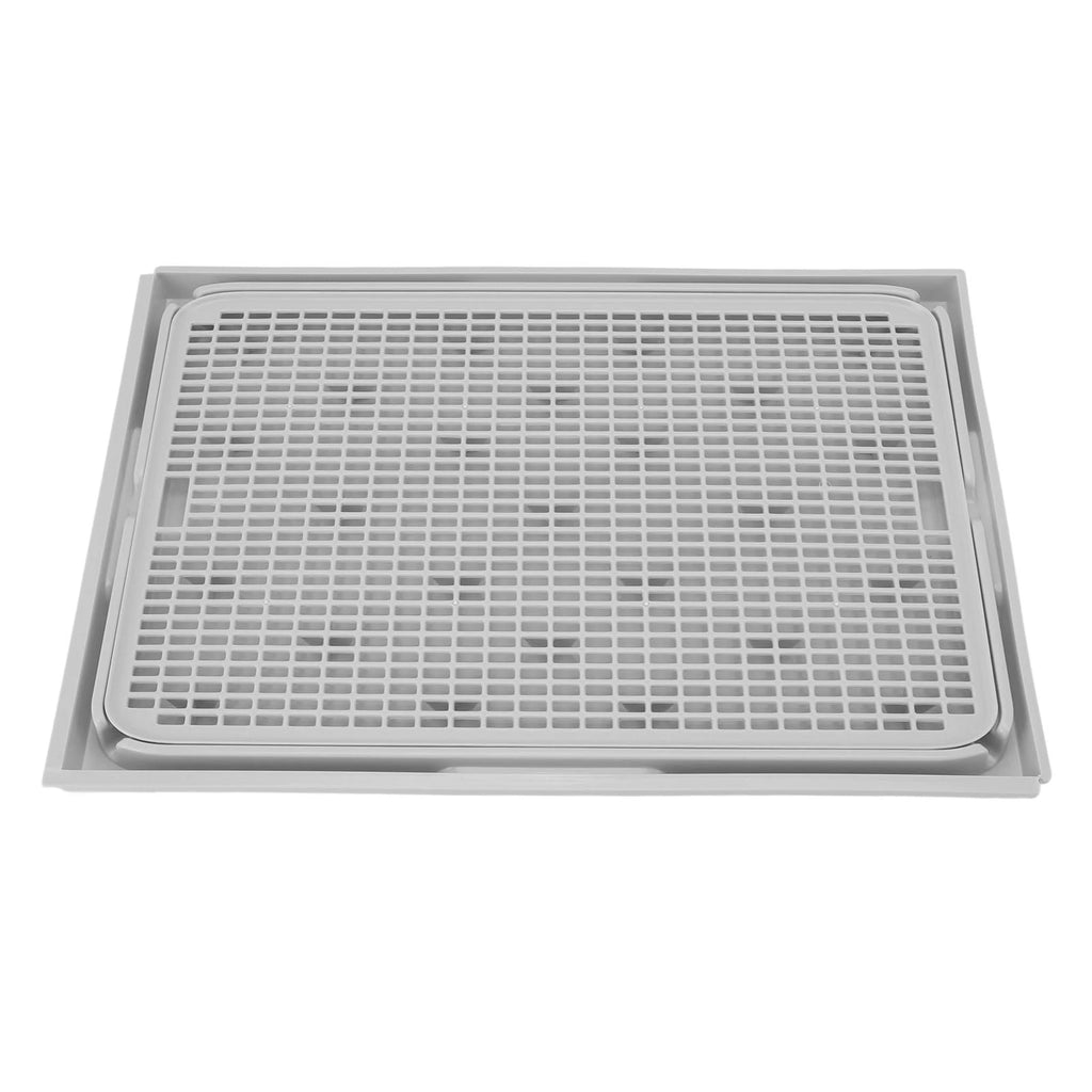Double-layer plastic cat litter mat in front of a litter box – photo 2