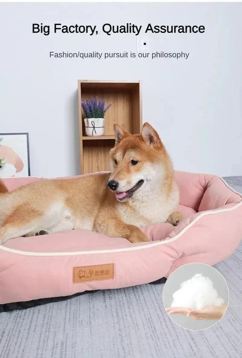 Plush Donut Dog Bed with Raised Edges