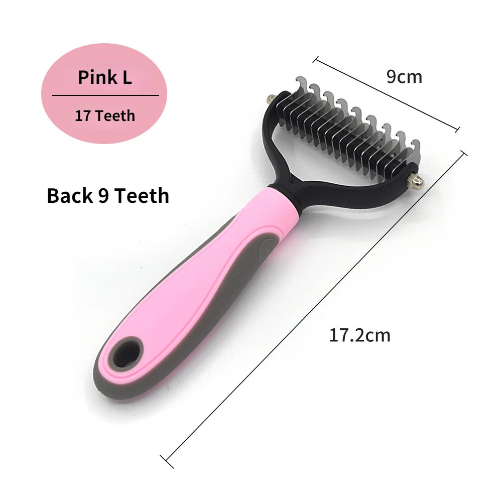 Stainless Steel Deshedding Brush for Cats & Dogs