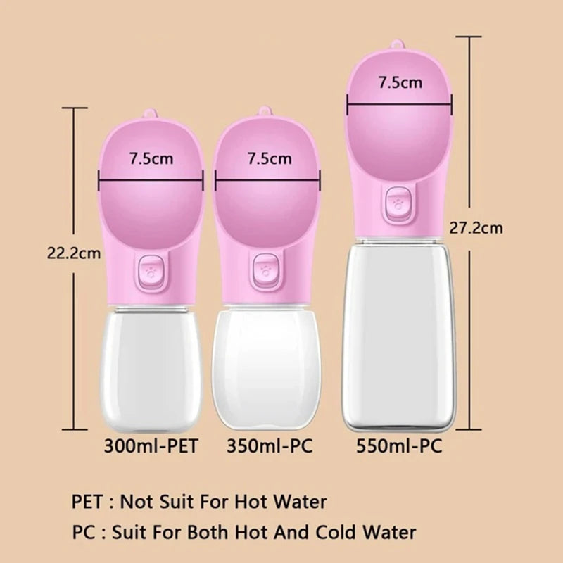 Portable dog water bottle with built-in drinking bowl – photo 7