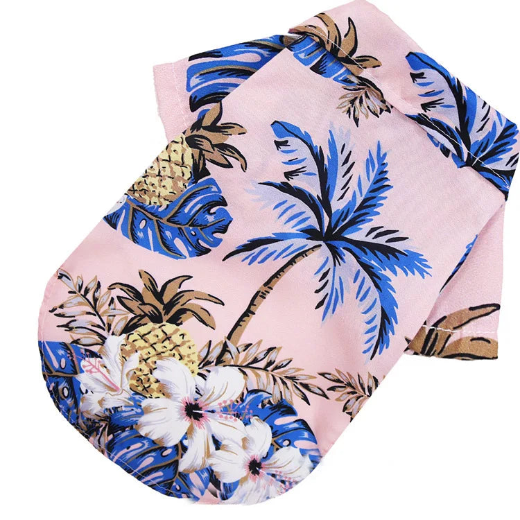 Dog wearing a Hawaiian pineapple-print shirt – photo 7