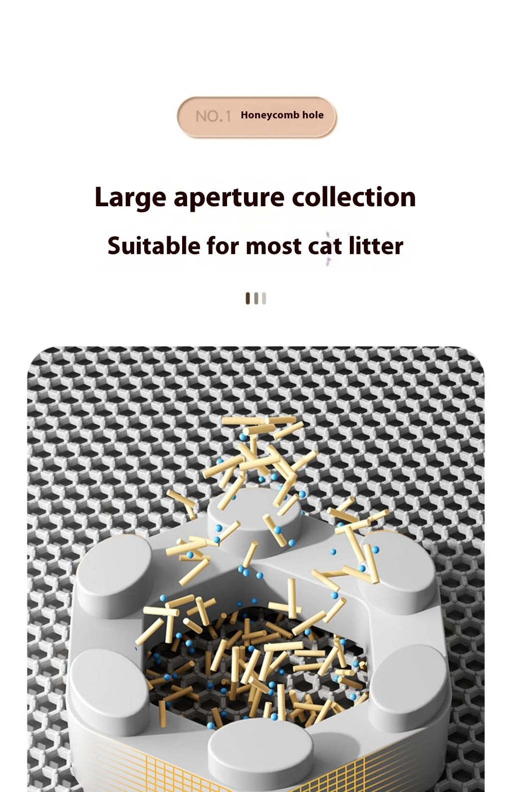 Two-layer cat litter mat in front of a litter tray – photo 11