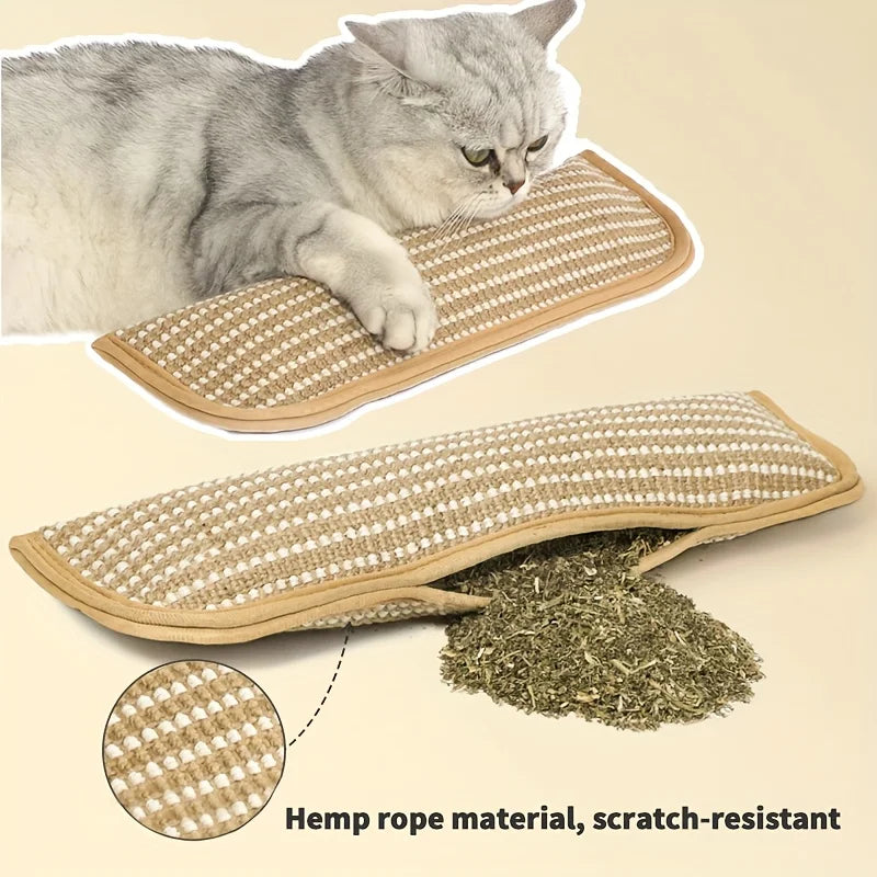 Hemp scratching pad and pillow bed for cats