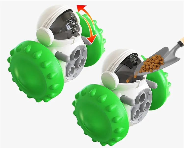 Robot-shaped treat dispenser wobble toy for dogs – photo 8