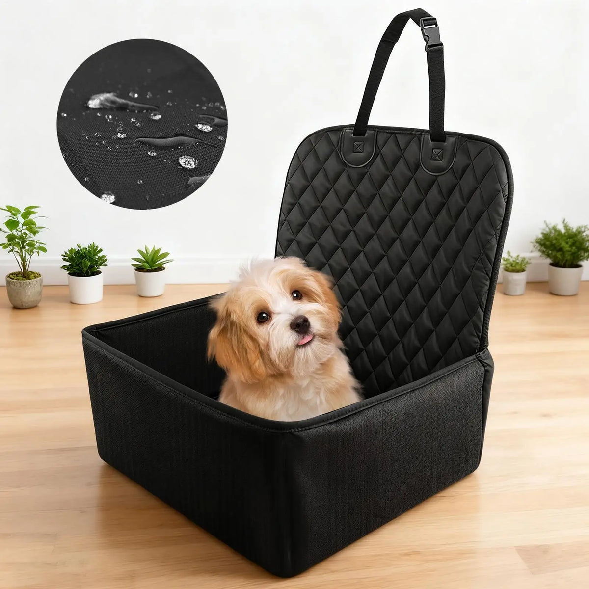 Dog Car Booster Seat, Waterproof Quilted Seat for Small & Medium Dogs – photo 4