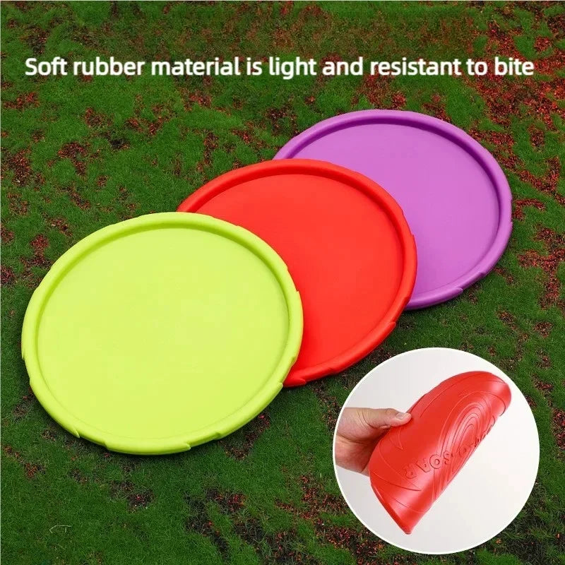 Colourful soft silicone flying disc toy for dogs – photo 4
