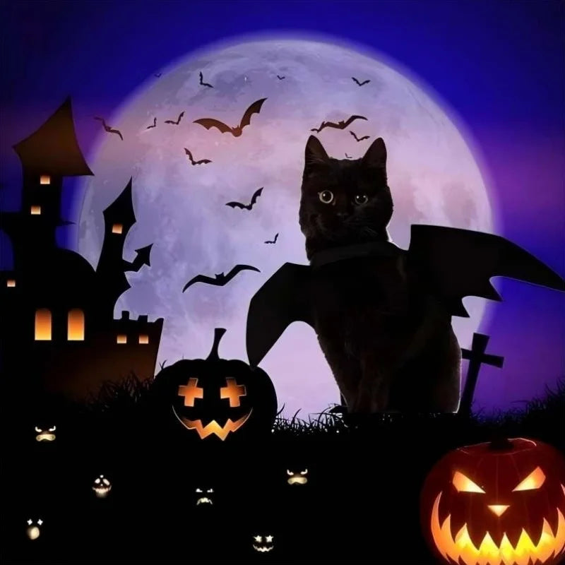 Bat wings Halloween costume for cats and dogs, photo 2