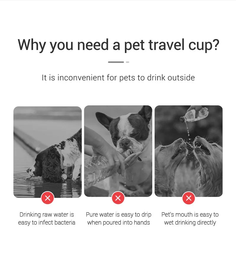 Portable dog water bottle with built-in drinking bowl – photo 8