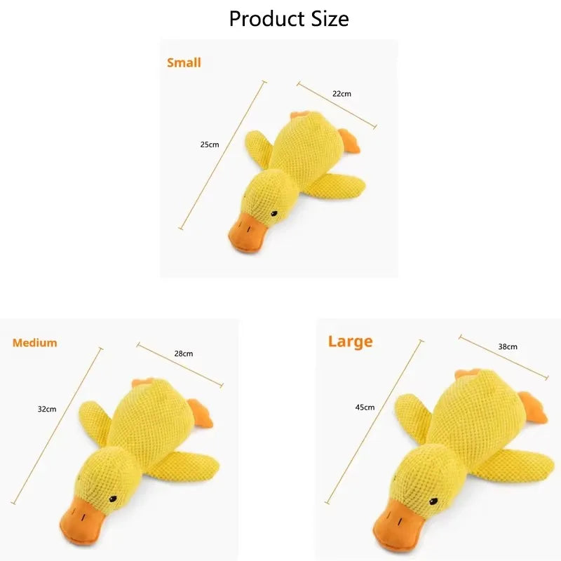 Plush yellow duck dog toy – photo 6