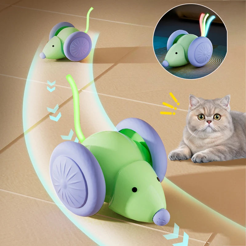 Small rechargeable automatic mouse toy for cats