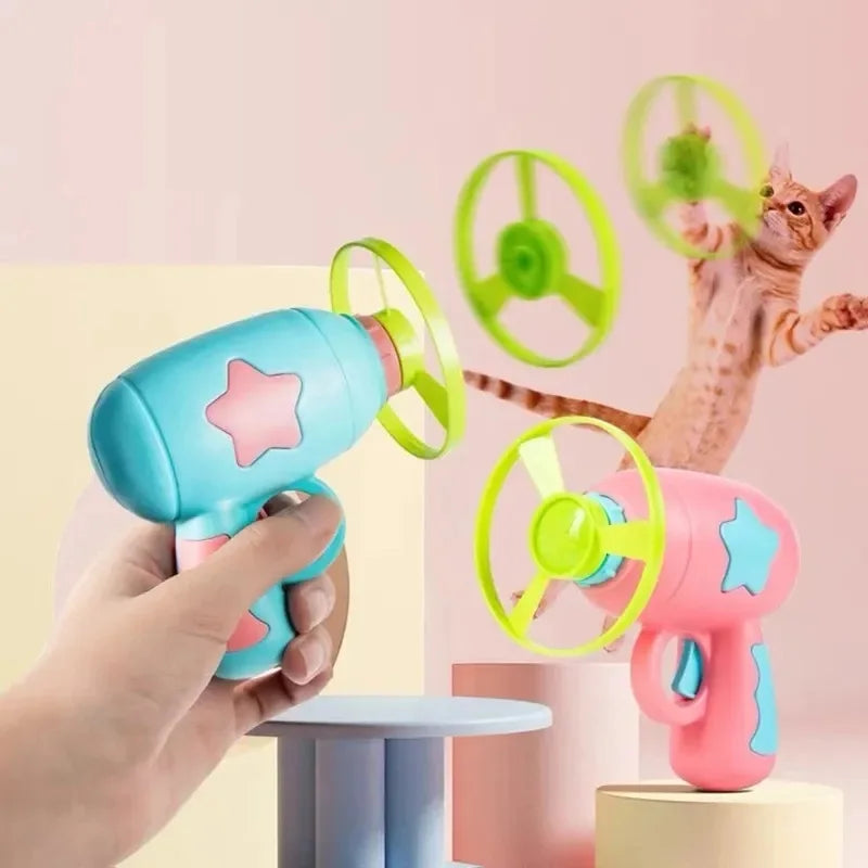 Cat toy launcher with mini flying discs – photo 9