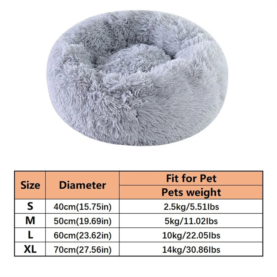 Plush Donut Bed for Cats & Dogs