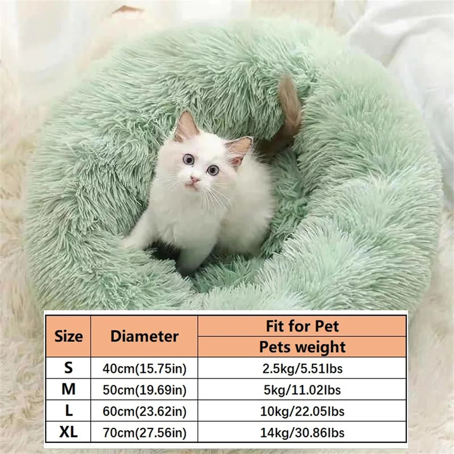 Plush Donut Bed for Cats & Dogs