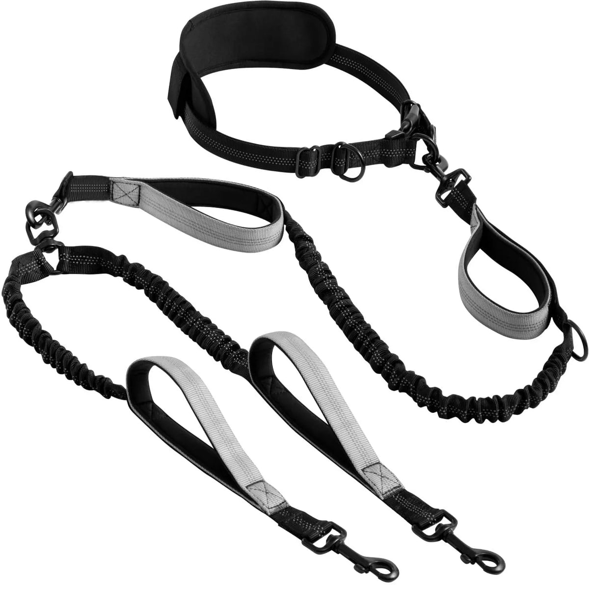 Hands-free double dog lead with padded handles – photo 9