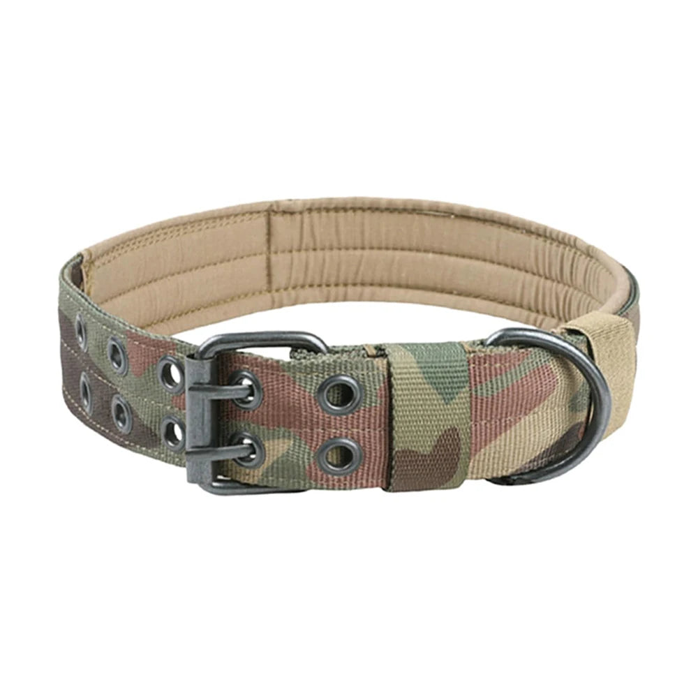Military-style nylon dog collar with metal buckle and D-ring – photo 11