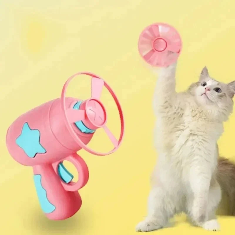Cat toy launcher with mini flying discs – photo 3