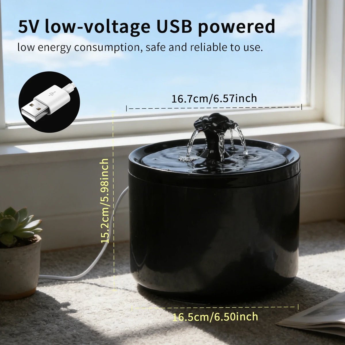 Compact 1.8L cat water fountain – photo 2