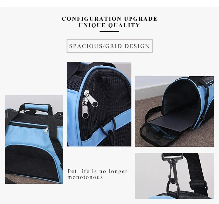 Soft foldable mesh pet carrier bag – photo 9