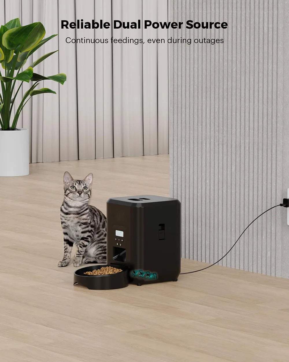 Automatic timed pet feeder with LCD display – photo 10