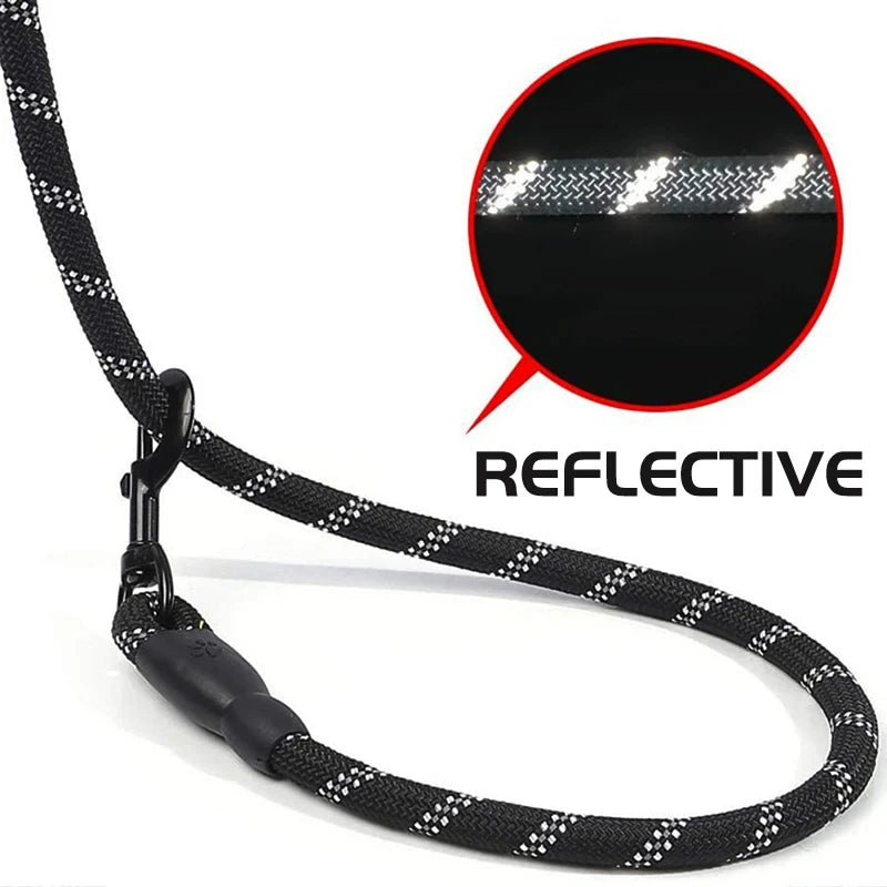 Reflective nylon dog lead with padded handle – photo 4
