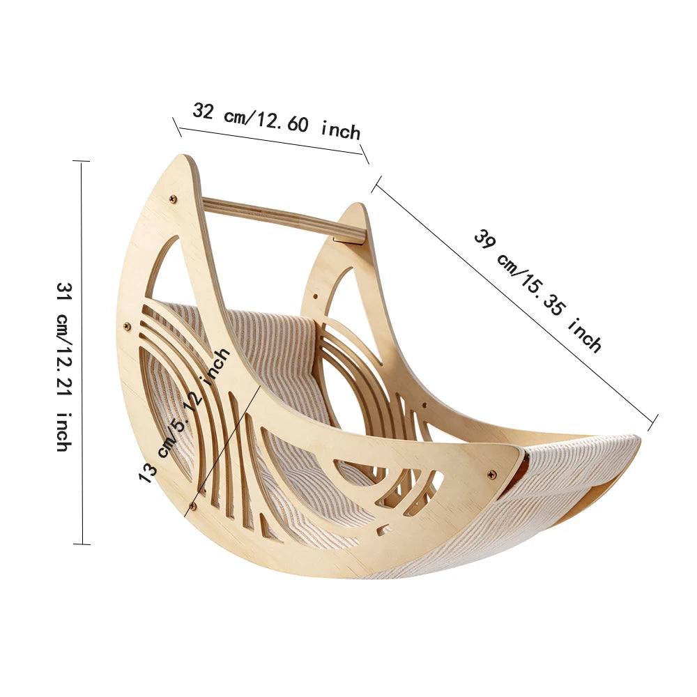 Wall-Mounted Pine Cat Shelves & Perches