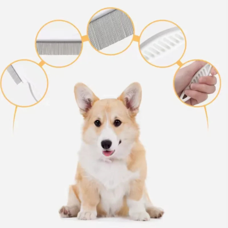 Stainless steel flea comb for cats and dogs – photo 3